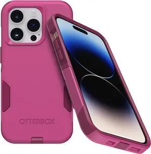 iPhone 14 Pro (ONLY) Commuter Series Case - INTO The Fucshia (Pink) Slim & Tough Pocket-Friendly with Port Protection