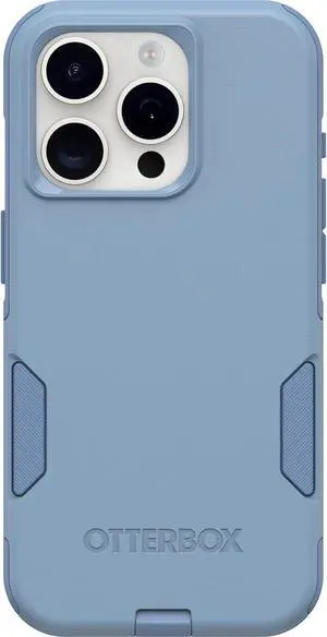 iPhone 15 Pro (Only) Commuter Series Case - Crisp Denim (Blue) Slim & Tough Pocket-Friendly with Port Protection