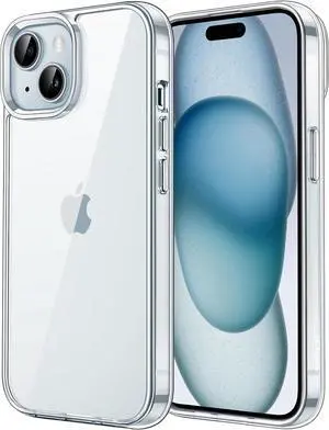 Case for iPhone 15 Plus 6.7-Inch Non-Yellowing Shockproof Phone Bumper Cover Anti-Scratch Clear Back (Clear) Case for iPhone 15 Plus 6.7-Inch Non-Yellowing Shockproof Phone Bumper Cover Anti-Scratch Clear Back (Clear)