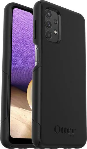 Galaxy A32 5G Commuter Series Lite Case - Black Slim & Tough Pocket-Friendly with Open Access to Ports and Speakers (no Port Covers)
