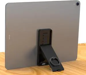 UP Black Universal Tablet Stand - Adjustable 360 Handle Grip with Adhesive Patch for iPad/Galaxy Tab & All 7-11 Tablets