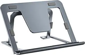 Tablet Stand Adjustable & Foldable Slim Portable Aluminum Tablet Holder for Desk Compatible with iPad Pro/Air/Mini  Tab Surface Pro Kindle Fire (7-13) (Gray)