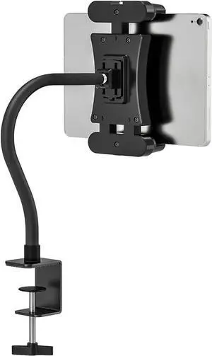 Tablet Stand Holder Gooseneck iPad Desk Mount for Kitchen Work Meetings Video Tablet Clamp Mount Compatible with iPad mini/Air/Pro Kindle Fire HD Galaxy Tabs and All 4.7-13.5 Tablets