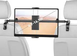 Car Tablet Holder Mount for iPad: Headrest Tablet Stand for Car Back Seat Compatible with iPad Pro Air Mini | Galaxy Tab | Kindle Fire HD | Switch OLED or Other 4.7-16.1 Devices