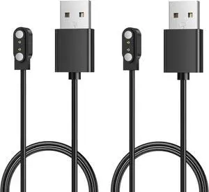 [2-Pack Smart Watch Charger for SPROD1 Magnetic USB Charging Cable for Smartwatches with 2-pin 2.5mm Cable Compatible with P22 LW31 LW45 D10 N29 i13 Y20GT i18 P58 H76 I22 P25 [2-Pack Smart Watch Charger for SPROD1 Magnetic USB Charging Cable for Smartwatches with 2-pin 2.5mm Cable Compatible with P22 LW31 LW45 D10 N29 i13 Y20GT i18 P58 H76 I22 P25