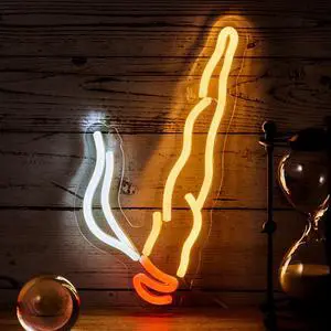 AYDCNQ LED Cigarette Neon Sign - Retro Smoking Bar Light, Vibrant Wall Art Decor for Man Cave, Pub, Game Room, Bachelor Pad, Home Office - Energy Efficient, Eye-Catching, Safety Certified Indoor/Outdo