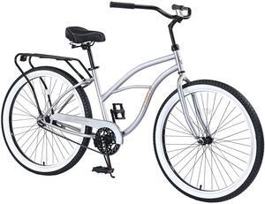 Single Speed Bicycles 26"Inch,Steel Frame, Wide Wheels for Stability, Rear Coaster Brakes,Multiple Colors Men's Beach Cruiser Bike