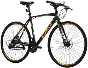 ZUKKA 24 Speed Hybrid bike Disc Brake 700C Road Bike For men women's City Bicycle