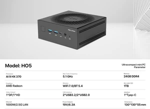 PELADN Mini PC, AMD Ryzen AI 9 HX 370,24GB LPDDR5X/1TB PCIe 4.0 SSD PELADN Mini PC, AMD Ryzen AI 9 HX 370,24GB LPDDR5X/1TB PCIe 4.0 SSD