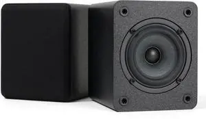 COVO-S 2-Way Passive Bookshelf Speakers, Amplifier Required, Not for Turntable, 3-Inch Woofer, 0.75-Inch Tweeter, Wall Mountable, Pair, Black