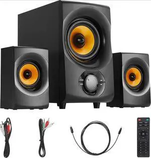 Bluetooth 2.1 Speaker System 2.1-Channel Home Theater Speaker System, Black