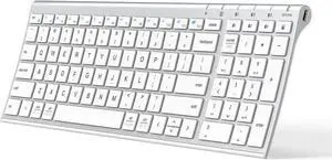 Bluetooth Keyboard, Universal Bluetooth 5.1 Wireless Keyboard with Number Pad, Ergonomic Design, Multi-Device Compatibility, Stable Connection for Mac, iPad, iPhone, Android, Windows
