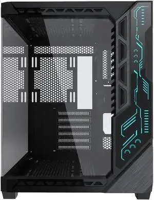 Sea View Gaming PC Case ATX Motherboard,Type C,Gaming Computer Case Support 9PCS RGB Cooling Fans,PC ATX Case Front Panel with ARGB Light,CMSVIB,Mid Tower Case Black
