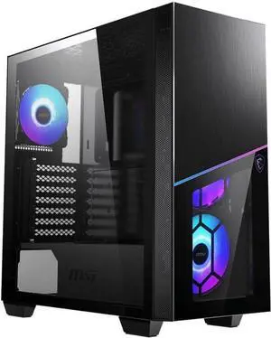 Mid Tower Gaming PC Case (4 x 120mm ARGB Fans, Insta-Light Loop, USB 3.2 Gen2 Type-C, E-ATX, M-ATX, Mini-ITX, Tempered Glass Window, Magnetic Dust Filter, Top Vent Lid)