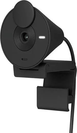 Brio 301 Full HD Webcam with Privacy Shutter, Noise Reduction Microphone, USB-C, certified for Zoom, Microsoft Teams, Google Meet, Auto Light Correction - Black