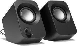Speaker - 14W Stereo PC Speakers, USB Powered, Compact Size with 30° Tilt Design, Volume Dial Control, for Desktop, Laptop, Monitor, Gaming Consoles, Black
