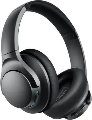Anker Life Q20 Hybrid Active Noise Cancelling Headphones, Wireless Over Ear Bluetooth Headphones, 60H Playtime, Hi-Res Audio, Deep Bass, Foam Ear Cups, Travel, Office, USB-C Charging