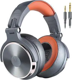Hi-Res Over Ear Headphones for Studio Monitoring and Mixing, Sound Isolation, Protein Leather Earcups, 50mm Driver Unit, Wired Headphones for AMP Guitar Keyboard (Pro-50 Metallic Blue)