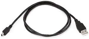 3-Feet USB A to mini-B 5pin 28/28AWG Cable (103896) Black