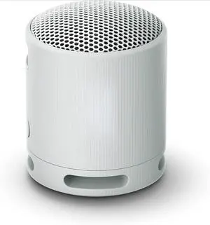 Wireless Bluetooth Portable Lightweight Super-Compact Travel Speaker, Durable IP67 Waterproof & Dustproof Shower Speaker, 16 Hr Battery, Versatile Strap, Hands-free Calling, Light Gray