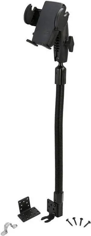 Mounts Mega Grip Car Phone Holder with Seat Rail Mount | for Cars & Trucks | Fully Adjustable | Flexible 22" Gooseneck Arm | Sturdy Seat Rail & Floor Mount | Fits iPhone, Samsung, & More