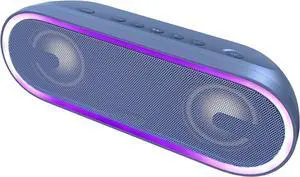 SoundBox Pro+ P300 Bluetooth Speaker with 40W Stereo Sound, Extra Bass, IPX6 Waterproof, TWS Pairing, Diverse Lights Show, 20H Playtime, BT 5.3 Speaker for Party, Camping, Beach - Blue
