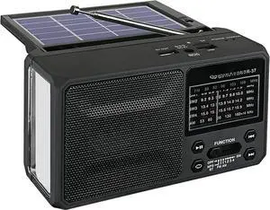 R-37 6-Band (AM, FM, SW1 - SW4) Bluetooth LED Flashlight Solar Radio (2021 Model)