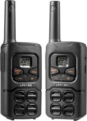 LPX150 Walkie Talkie Radio - Reliable Quality, Rugged Design, 0.5W Power for 20 Miles of Range, Two Way Radios Equipped for Wherever Life Takes You (2 Pack)