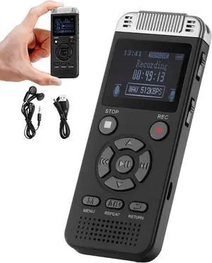 forDigital Voice Recorder, 128GB, Voice Activated Recorder with Playback, Audio Recording Device with Password USB, 8730 Hours of Storage 40 Hours of Continuous Recording, for Lectures, Meetings