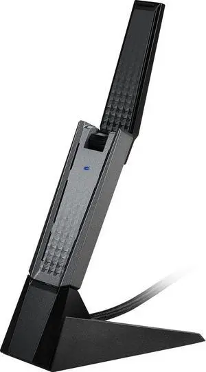 AX1800 WiFi 6 Dual-Band USB Adapter - WLAN up to 1800 Mbps (5GHz, 2.4GHz Wireless), USB 3.2 Gen 1 Type-A, MU-MIMO, Adjustable Antenna, Beamforming, WPA3 - Wired Bracket Included