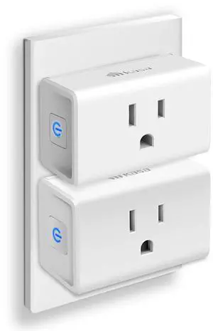 Kasa Smart Plug Ultra Mini 15A, Smart Home Wi-Fi Outlet Works with Alexa, Google Home & IFTTT, No Hub Required, UL Certified, 2.4G WiFi Only, 2 Count (Pack of 1)(EP10P2) , White