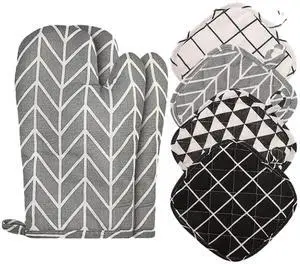 Poaug Gloves Clearance Set Of 6 Oven Mitts and Pot Holders Kitchen Microwave Mitts Heat Oven Mittens and Oven Hot Mitts Pad for Cooking on Sale Kitchen Grey Poaug Gloves Clearance Set Of 6 Oven Mitts and Pot Holders Kitchen Microwave Mitts Heat Oven Mittens and Oven Hot Mitts Pad for Cooking on Sale Kitchen Grey