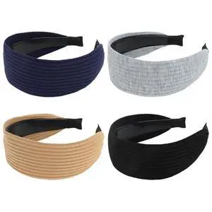 LinYooLi 4 Pack Headbands for Women, Wide Headbands Large Head Bands for Women's Hair, Non-slip Thick Headbands with Teeth Fashion Hairbands Hair Accessories for Women LinYooLi 4 Pack Headbands for Women, Wide Headbands Large Head Bands for Women's Hair, Non-slip Thick Headbands with Teeth Fashion Hairbands Hair Accessories for Women