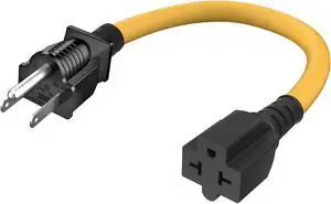 15Amp to 20Amp Plug Adapter, NEMA 5-15P to 5-15/20R, 5-15P to 6-15/20R, Power Adapter Converter, 15A/125V to 20A/250V