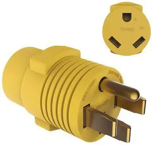 RV Plug Adapter PVC 50 Amp Male (14-50P) to 30 Amp Female (TT-30R)