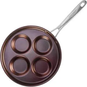TECHEF - Egg Pan Nonstick, Aluminium Plett Pan, 4 Egg Frying Pan for Perfect Breakfast Eggs, Pancakes, Hamburgers & More, Non Toxic PFOA-Free, Easy to Clean, Made in Korea (No Induction)