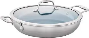 ZWILLING Spirit 3-ply 4-qt Ceramic Nonstick Braiser, Stainless Steel