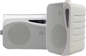 Rockville HP4S Pair 360W 4" Outdoor/Indoor Speakers 4 Ohm, Weather-Resistant, Swivel Brackets, 4" Woofer + 1/2" Tweeter, for Home Theater and Patio