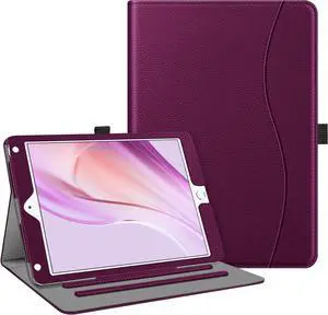 Fintie Case for iPad 6th / 5th Generation (2018 2017 Model, 9.7 Inch), iPad Air 2 / Air 1 (9.7 Inch) - [Corner Protection] Multi-Angle Viewing Stand Cover with Pocket, Purple
