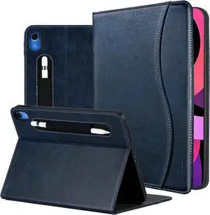 HFcoupe for iPad Air 11 inch M3 / M2 Case (2025 & 2024), 10.9 Inch iPad Case 5th/4th Generation Air 2022 & 2020 with Pocket & Magnetic Clouser, Auto Wake/Sleep Stand Cover, Dark Blue
