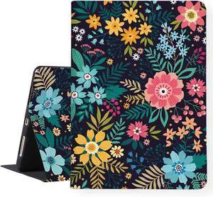 LI-LOVE Case for iPad A16 11 inch 2025 (11th Gen), iPad 10th Generation 10.9 inch 2022, Soft TPU Flower Folio Stand Cover Adjustable Angles Auto Wake Sleep Smart Case