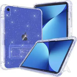 Rantice Case for iPad 11-Inch (A16) 11th Generation 2025 / iPad 10th Generation Case, Pencil Holder & Kickstand - Slim, Glittery and Shockproof Bumper for Women and Girls, Clear Glitter