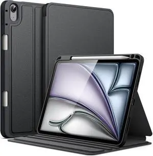 JETech Case for iPad Air 11-Inch M3/M2 (2025/2024), iPad Air 5/4 (2022/2020 5th/4th 10.9-Inch) with Pencil Holder, Slim Folio Stand Protective Tablet Cover, Multi-Angle Viewing (Black)