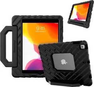 Gumdrop FoamTech Case ONLY fits Apple iPad 9th | 8th | 7th Generation (10.2-inch) Rugged Lightweight Shockproof & Drop Tested for Kids K-12 Students Teachers Classrooms & School Use - Black