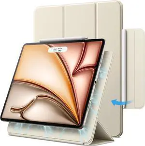JETech Magnetic Case for iPad Air 11-Inch M3/M2 (2025/2024), iPad Air 5/4 (2022/2020 5th/4th 10.9-Inch), iPad Pro 11 (2018), Magnetic Attachment, Slim Tablet Cover (Starlight)