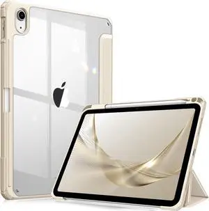 Fintie Hybrid Slim Case for iPad (A16) 11th Generation 11 Inch (2025), iPad 10th Generation 10.9 Inch (2022) - Shockproof Cover with Clear Transparent Back Shell & Pencil Holder, Starlight