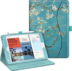 Fintie Case for iPad Mini 5th Generation 2019 / iPad Mini 4 (7.9 Inch) - [Corner Protection] Multi-Angle Viewing Smart Folio Cover w/Pocket, Pencil Holder, Auto Wake/Sleep, Blossom