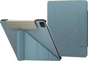 SWITCHEASY Origami iPad Case for 2024-2025 iPad Air 11 (M2/M3)/ iPad Pro 11" 2022-2018 & Air 10.9" 2022-2020 with Multi-Angle Stand - Exquisite Blue