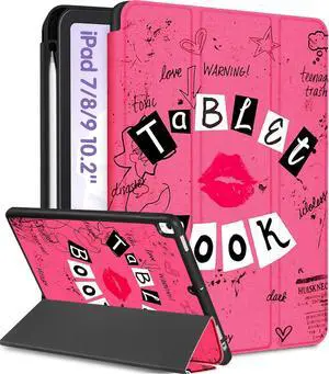 for iPad 9th/8th/7th Generation Case 10.2 Inch Girls Cute Women Folio Smart Cover with Pencil Holder Red Lips Design Funny Girly Teens Unique Cases for iPad 7/8/9 Gen A2602 A2270 A2197 for iPad 9th/8th/7th Generation Case 10.2 Inch Girls Cute Women Folio Smart Cover with Pencil Holder Red Lips Design Funny Girly Teens Unique Cases for iPad 7/8/9 Gen A2602 A2270 A2197