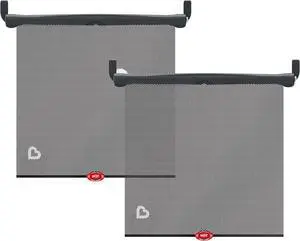 Munchkin Brica Sun Safety Car Window Shade with Heat Alert, Helps Block UVA/UVB Rays, 2 Pack, Black